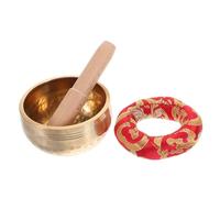 BESTonZON Cuenco Tibetano Artesanal De Metal De Cuencos De Sonido Para Yoga Meditación Decoración De Hogar Incluye Mazo y Soporte