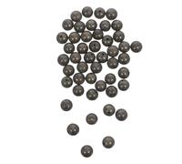 BESTonZON Cuentas de Pirita Natural de 8 MM 45 Piezas Redondas para Hacer Pulseras y Collares DIY Cuentas Espaciadoras de Piedra Natural Orificio Central para Manualidades y Joyería