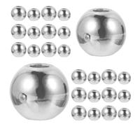 BESTonZON Cuentas Espaciadoras Redondas de Metal Plateado 200 Piezas 100 de 4 MM 100 de 5 MM sin Costura para Pulseras y Collares DIY Materiales para Fabricación de Joyería Artesanal