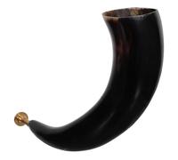 BESTonZON Cuerno Vikingo Natural para Cosplay y Halloween Cuerno Pirata Auténtico de 30-35 CM Accesorio para Disfraces y Fiestas Temáticas Instrumento de Viento Sonido Potente para
