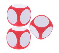 BESTonZON Dados de Espuma Borrables Jumbo para Niños, 6 Cm, Color Rojo, Reutilizables para Enseñanza y Juegos Educativos en Aula y Hogar, 3 Piezas