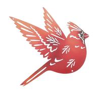 BESTonZON Decoración de pared exterior con pájaro rojo Comederos para pájaros para al aire decoraciones de cerca al aire estatua de águila al aire pájaro de metal planchar