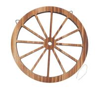 BESTonZON Decoración de Rueda de Madera Vintage para Pared Adorno para Sala de Estar 4 Ruedas de Rústica para y Oficina