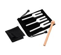BESTonZON Diapasones de Aleación de Aluminio con Martillo de Madera, Instrumento de Sonido Claro para Pruebas Físicas