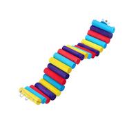 BESTonZON Escalera De Troncos De Colores para Hámster Escalera para Mascotas Juguete De Escalada para Pájaros Puente para Jerbos Material Natural para Hámsters y Loros