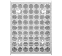 BESTonZON Estante Organizador Vertical para Pintura 63 Orificios, Soporte de Almacenamiento Plástico para Pinturas Artesanales y Óleos, Montable en Pared para Taller y Manualidades