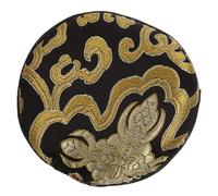 BESTonZON Estera De Pescado De Madera Accesorio Cuenco Tibetano Accesorios Del Templo Cojín Cuenco Decorativo Almohadilla De Cuenco Tibetano Cuencos Cantores Piedras De Chakra Algodón Black