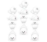 BESTonZON Figuras Pequeñas de Animales Marinos de Resina Minifiguras Oceánicas Compactas en Set de 12 Piezas para Decoración de Microjardines Escritorios y Estanterías Coleccionables y