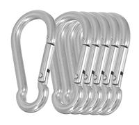 BESTonZON Ganchos De Inoxidable Clips para Acampada Conectores De Cuerda para Actividades 6 Piezas X 2