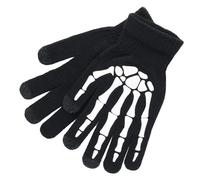 BESTonZON Guantes Luminosos de Esqueleto para Ciclismo Nocturno Talla Única de Fibras Acrílicas Cálidos y Transpirables Ideales para Disfraces de Halloween y Actividades al Aire Libre