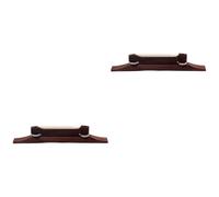 BESTonZON Guitarlele 2 Piezas de mandolina de guitarra de jazz partes de guitarra puente de palo de rosa cordal del puente silla de montar de hueso luthier balada kit de reparación