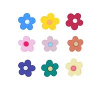 BESTonZON Hebillas para Zapatos DIY Flores Coloridas, Clips Decorativos de Plástico, Accesorios para Cordones para Niños y Adultos, Decoración Casual para Zapatillas, Pack 9 Color Aleatorio
