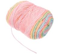 BESTonZON Hilo para Tejer de Algodón y Lana Degradado Multicolor Hilo de Ganchillo Profesional para Manualidades Proyectos DIY y Decoración Rollo Mediano Suave y Flexible 1 Unidad
