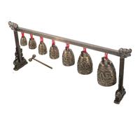 BESTonZON Instrumento de Percusión Campana China de Aleación de Zinc, 7 Campanas Redondas Compactas para Práctica Musical y en Espacios Interiores