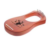 BESTonZON Instrumento Musical Arpa De Lira 7 Cuerdas Madera Arpa De Cuerpo De Madera Para Principiantes Cuerdas De Metal