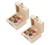 BESTonZON Juego De 2 Piezas Caja Madera Recuerdo Primer Corte Cabello Bote Cordón Umbilical Almacenaje Niña Souvenir