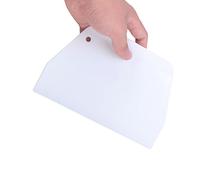 BESTonZON Juego de 2 Raspadores de Masa Plástico Blanco para Cortar Pizza y Repostería Espátula Flexible de Cocina Utensilio para Decorar Tartas Panadería y Pastelería Cortador Manual