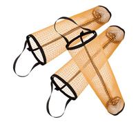 BESTonZON Juego de 3 Bolsas Colgantes para Balones de Tenis de Malla de Nylon Gran Capacidad Color Amarillo Cordón para Colgar Bolsa Transpirable para Recoger y Almacenar Balones de Tenis