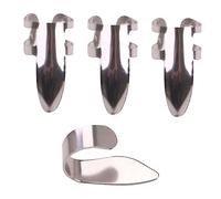 BESTonZON Juego De 4 Púas De Dedo Huecas Ajustables Para Guitarra y Banjo, Púa Para Pulgar De Acero Inoxidable, Accesorios Para Guitarra Acústica y Resonador