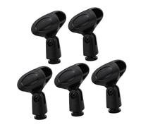 BESTonZON Juego de 5 Clips de Plástico para Micrófono Resorte Práctico y Resistente para Soporte de Mesa o Peana Telescópica