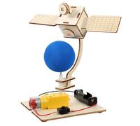 BESTonZON Juego de Satélite Artificial de Madera para Niños, Modelo Educativo para Cultivar Pensamiento Independiente y Aprendizaje, Adecuado para Producción Científica y Enseñanza