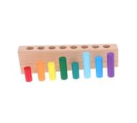 BESTonZON Juguete Educativo De Memoria y Sensorial Rompecabezas Cilíndrico De Madera para Niños