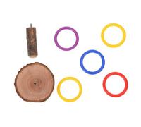 BESTonZON Juguetes De Entrenamiento para Pájaros Juguete De Madera para Anillos para Lanzar para Periquitos para Entrenar La Inteligencia Aves