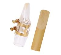 BESTonZON Kit de Boquilla y Ligadura para Saxofón con Caña Transparente Accesorios Duraderos y Precisos Diseño Ligero y Portátil para Músicos Principiantes y Profesionales
