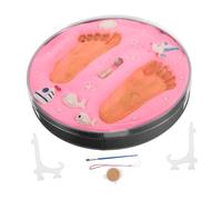 BESTonZON Kit de Huellas se Seca sin Desvanecerse Barro Rosa para Ñiño Recién Nacido Impresiones Claras y Detalladas Adecuado para Celebraciones de 100 Días