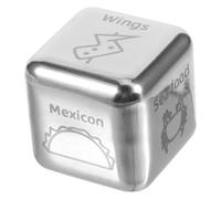 BESTonZON La Comida Decide los Dados. Selector de Comida Dado de decisión de Comida Dado de Comida Decisión alimentaria alimento Dados de Varios Lados Dados geniales Acero Inoxidable