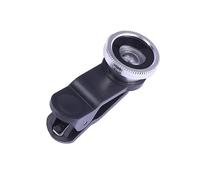 BESTonZON Lente Ojo de Macro Gran Angular 3 en 1 para Teléfono Móvil con Clip - Lente Plateada