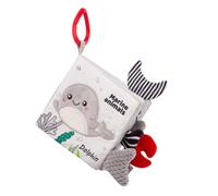 BESTonZON Libro de Tela Crujiente para Bebés 0-1 Año Libro de Actividades Educativo Animales Marinos Ligero y Seguro para Desarrollo Cognitivo Infantil