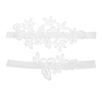 BESTonZON Ligas de Encaje para Novia Elásticas Cinturones para Piernas Grandes 40-60 CM Accesorio Nupcial Cómodo para Ceremonia y Recepción