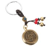 BESTonZON Llavero Colgante de Latón, Moneda Dragón Zodiaco, Adorno