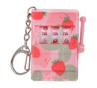 BESTonZON Llavero Mini Tragamonedas de Frutas Encanto de Fresa Colgante Colorido para Bolso y Llaves Accesorio Multiusos de Juguete Antiestrés Diseño Compacto para Obsequio y Decoración