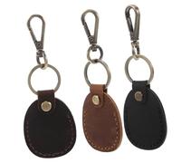 BESTonZON Llavero Porta Tarjetas Vintage de PU Hecho a Mano con Almacenamiento Seguro y Diseño Compacto para Mujer, Adecuado para Tarjetas de Acceso en Complejos Residenciales