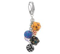 BESTonZON Llaveros de Dados Metálicos Retro para Bolso y Mochila Dije Pequeño de Dados Multicolor Colgante Decorativo Versátil para Llavero de Coche y Obsequio Original