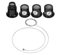 BESTonZON Lupa de Joyero 5 Piezas con Aumento 5X 10X 15X 20X Cristal Óptico Kit Profesional para Reparación y Mantenimiento de Relojes Herramienta Portátil para Inspección y Joyería
