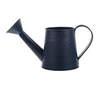 BESTonZON Maceta Metálica Estilo Antiguo Azul Oscuro para Suculentas, Macetero Decorativo de Hierro para Balcón y Escritorio, Contenedor Antideslizante para Plantas, Adorno de Hogar, 1