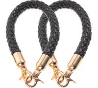 BESTonZON Manijas de cuero PU para bolso 2 piezas con broches, asas de repuesto resistentes para bolso mujer y clutch bags, accesorios para bricolaje