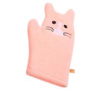 BESTonZON Manoplas De Baño Para Niños y Bebés, Manopla De Ducha Exfoliante Suave, Material Cómodo y Ligero, Diseño De Gato Rosa, Set De 2 Piezas Adecuado Para Baño Infantil y Cuidado Corporal