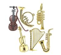BESTonZON Maquetas De Instrumentos Musicales 6pcs Decoración De Mini Casa Material Ligero