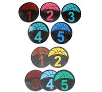 BESTonZON Marcadores de Entrenamiento de Fútbol 10 Piezas Discos Planos Numerados 23 Cm Antideslizantes Colores Llamativos para Ejercicios en Campo Interior y Exterior Equipo
