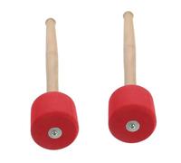 BESTonZON Mazos de Percusión Ligeros y Portátiles y Mango de Madera Antideslizante Cabeza de Espuma Sólida 2 Piezas para Instrumento de Percusión Ideales para Práctica y Banda Escolar