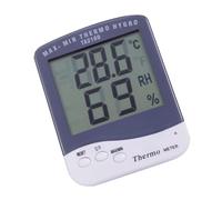 BESTonZON Medidor de Humedad Digital Portátil con Pantalla LCD Grande Termómetro Higrómetro Interior Memoria de Valores Máximos y Mínimos sin Batería Incluida para Control Ambiental Hogar y