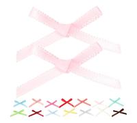 BESTonZON Mini Lazos Pequeños para Manualidades y Envolver Regalos, 500 Unidades de Cinta de Raso de 3 Mm, 50 Colores Surtidos, para Decoración DIY, Bodas, Navidad y Costura