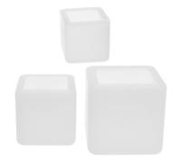 BESTonZON Molde Cúbico de Silicona Transparente para Resina Epoxi Molde Cuadrado Profundo 271In X 22In X 165In Set de 3 Piezas Reutilizables para Arte Resina Manualidades y