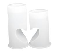 BESTonZON Molde de Silicona para Manualidades 2 Piezas Forma de Corazón Cilíndrico Molde Práctico para Candelabros DIY Pequeño y Grande Uso en Casa y Escuela