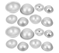 BESTonZON Moldes Metálicos para Bombas de Baño DIY 16 Piezas 8 Juegos Molde Esférico de Aleación de Aluminio para Hacer Bolas de Jabón Bolas de Sal y Pasteles Manualidades