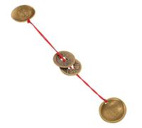 BESTonZON Monedas Chinas Feng Shui con Conchas Yin Yang Decoración Tradicional para Año Chino Atrae Suerte y Prosperidad Incluye Guía para Principiantes